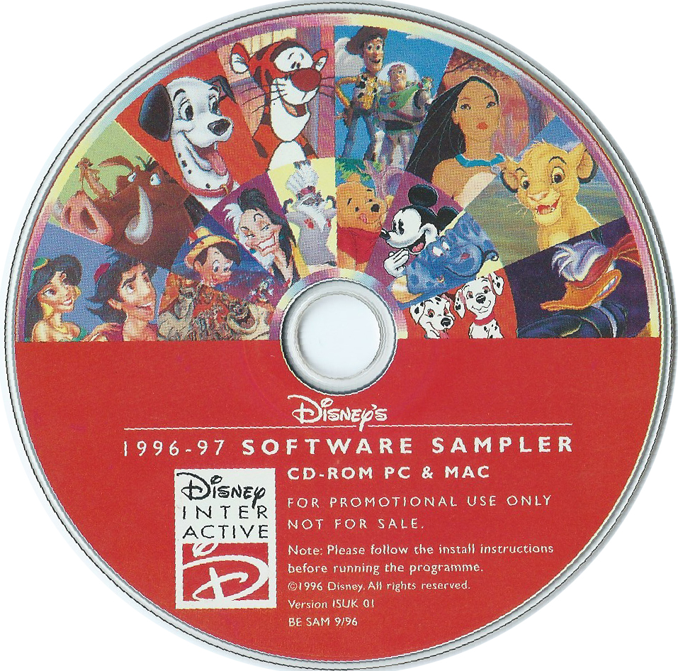 Disney Interactive 1996 97 Software Sampler (windows 95/98/Macintosh